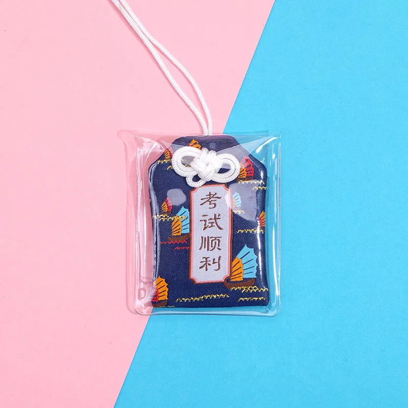 Japanese Prayer Omamori Pray Fortune Beauty Health Safety Lucky Charms Wealth Bag Guard Talisman Pendant Keychain Couple Gift