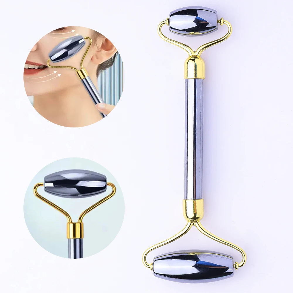 Gua Sha Massage Board Natural Terahertz Energy Roller Massage Stick Neck Anti Wrinkle Massager Puffy Eyes Beauty Health Tools