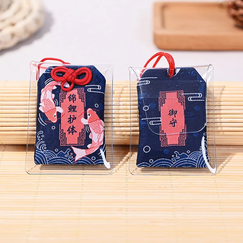 Japanese Prayer Omamori Pray Fortune Beauty Health Safety Lucky Charms Wealth Bag Guard Talisman Pendant Keychain Couple Gift