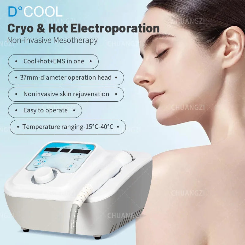 Cool Hot EMS For Facial Electric Massager Slimming Beauty Device Health Care SPA New Dcool Skin Tightening Machine Portable