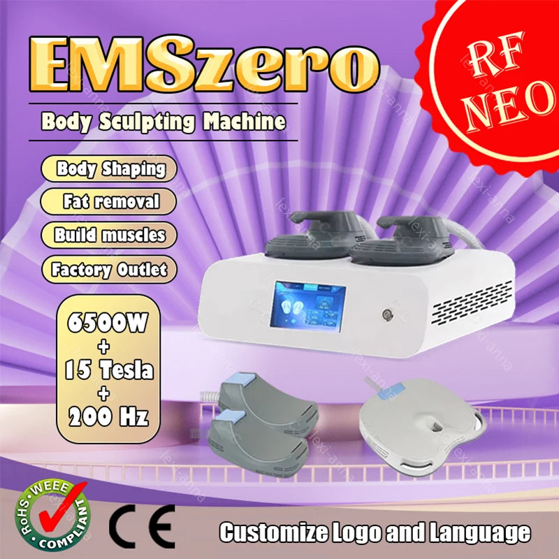 Newest EMSzero RF EMS 6500W 200HZ Burn Fat Slimming Body Sculpting Keep Slim CE Certification Beauty and Health Machine