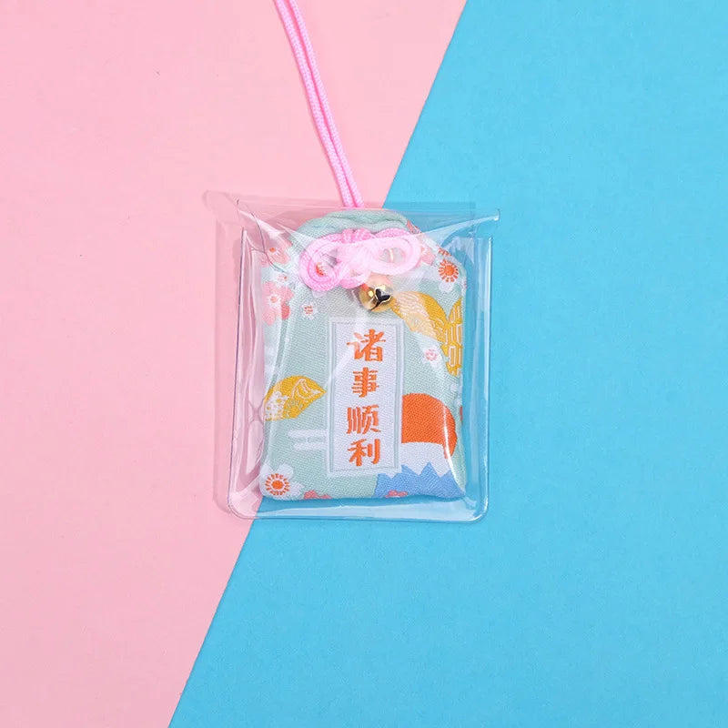 Japanese Prayer Omamori Pray Fortune Beauty Health Safety Lucky Charms Wealth Bag Guard Talisman Pendant Keychain Couple Gift