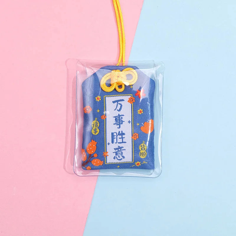 Japanese Prayer Omamori Pray Fortune Beauty Health Safety Lucky Charms Wealth Bag Guard Talisman Pendant Keychain Couple Gift